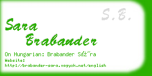 sara brabander business card